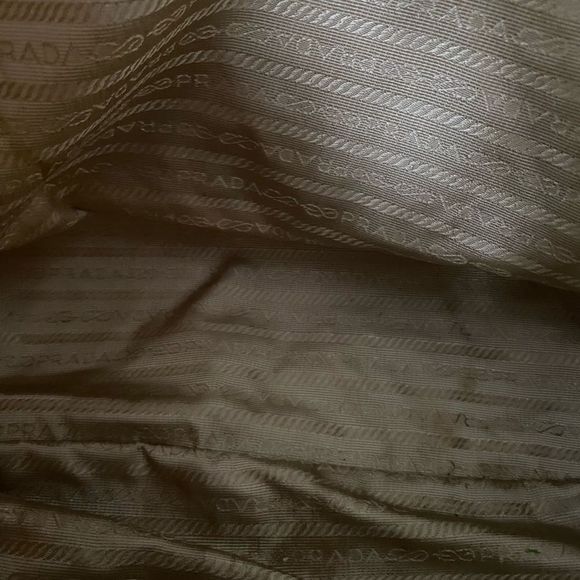 PRADA Authentic Y2K TESSUTO NYLON TAN BORSA Leather Handle Jumbo Hobo Limited - Picture 12 of 16